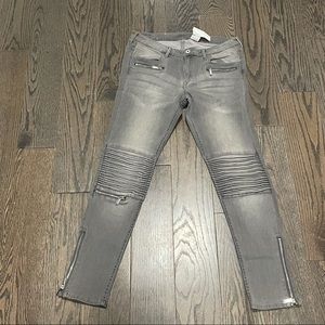 H&M Skinny Low Waist Moto Jeans